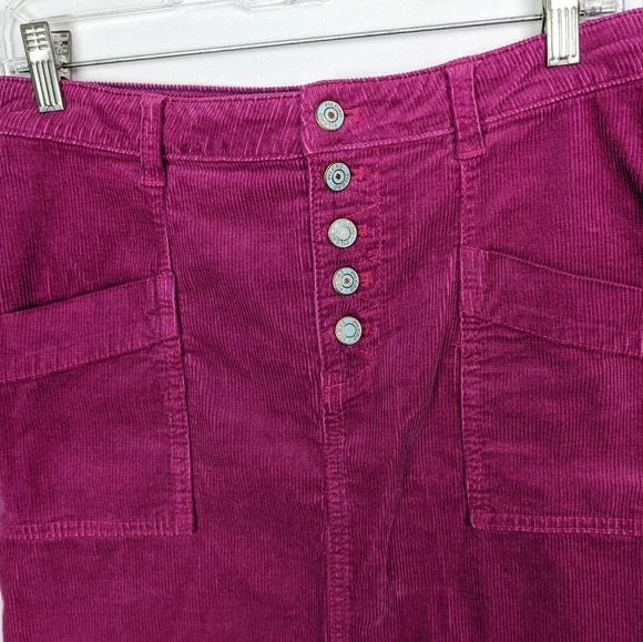 Anthropologie Pilcro and the Letterpress Talia Corduroy Mini Skirt Button Up 2 - Picture 9 of 12